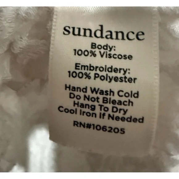 Sundance Melody Peasant Floral Embroidered Blouse Johnny Boho Lace Popover Top - Picture 11 of 12